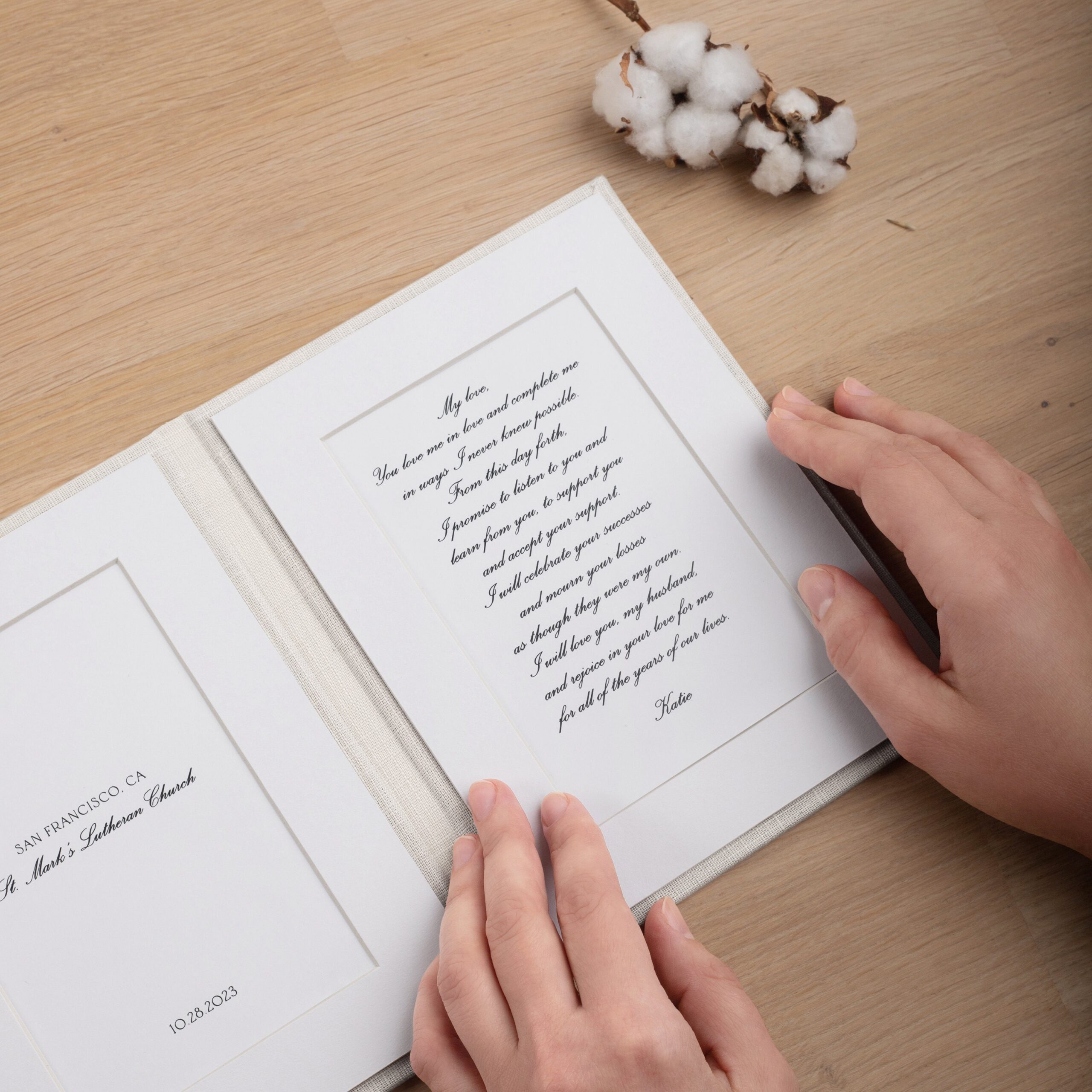 Personalized Wedding Vow Books | Vow Books Set #2 - Image 5