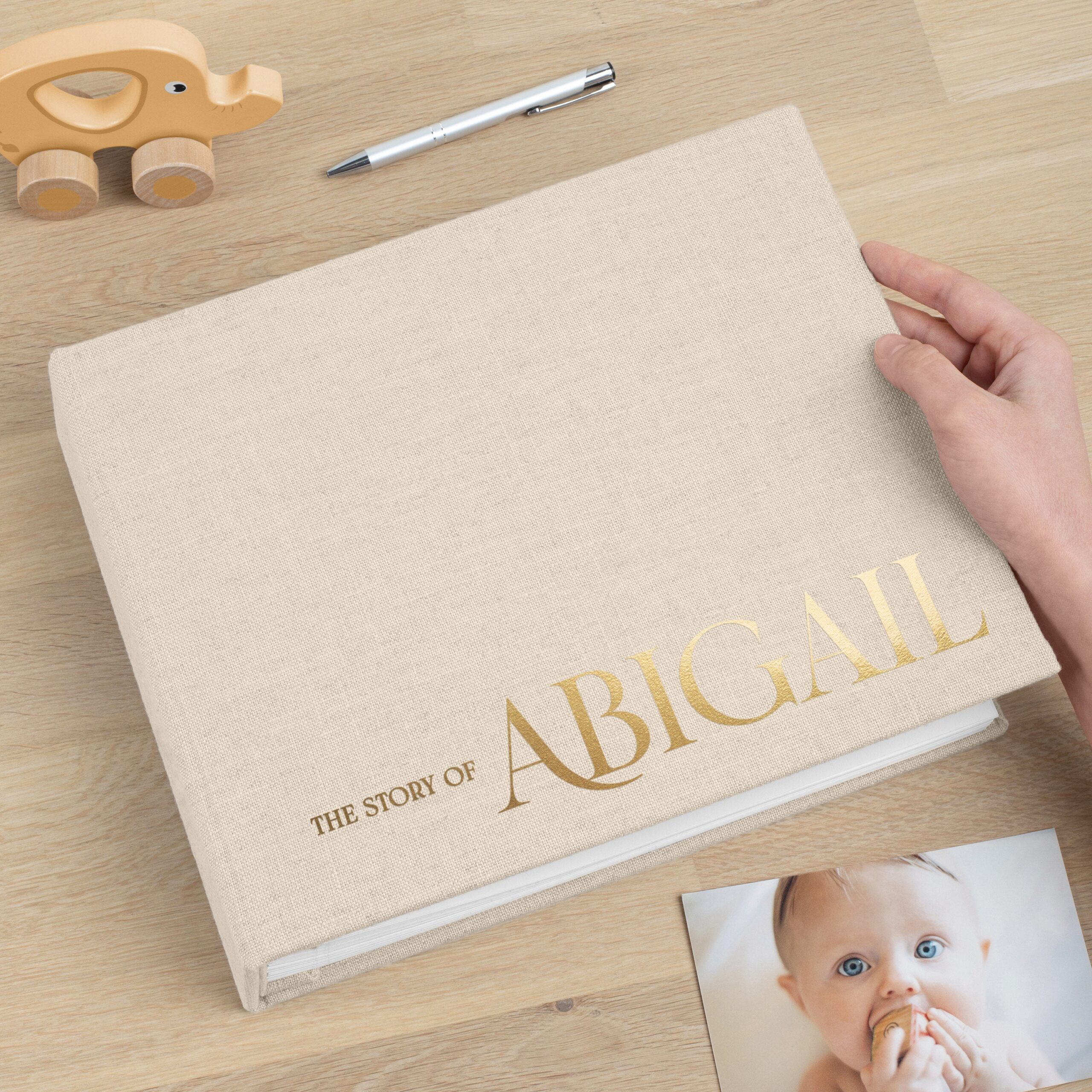 First Years Baby Memory Book | Personalized Baby Photo Album #2 - Image 5