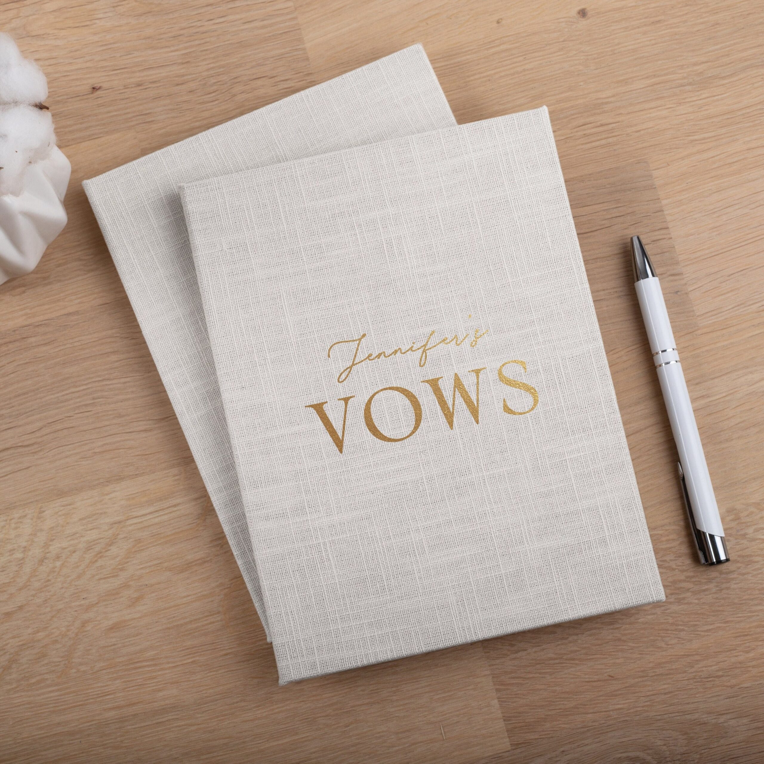 Personalized Wedding Vow Books | Vow Books Set #2 - Image 4