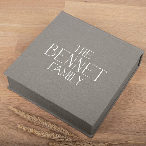 Wedding Keepsake Box | Linen Family Keepsake Box | Personalized Memory Box