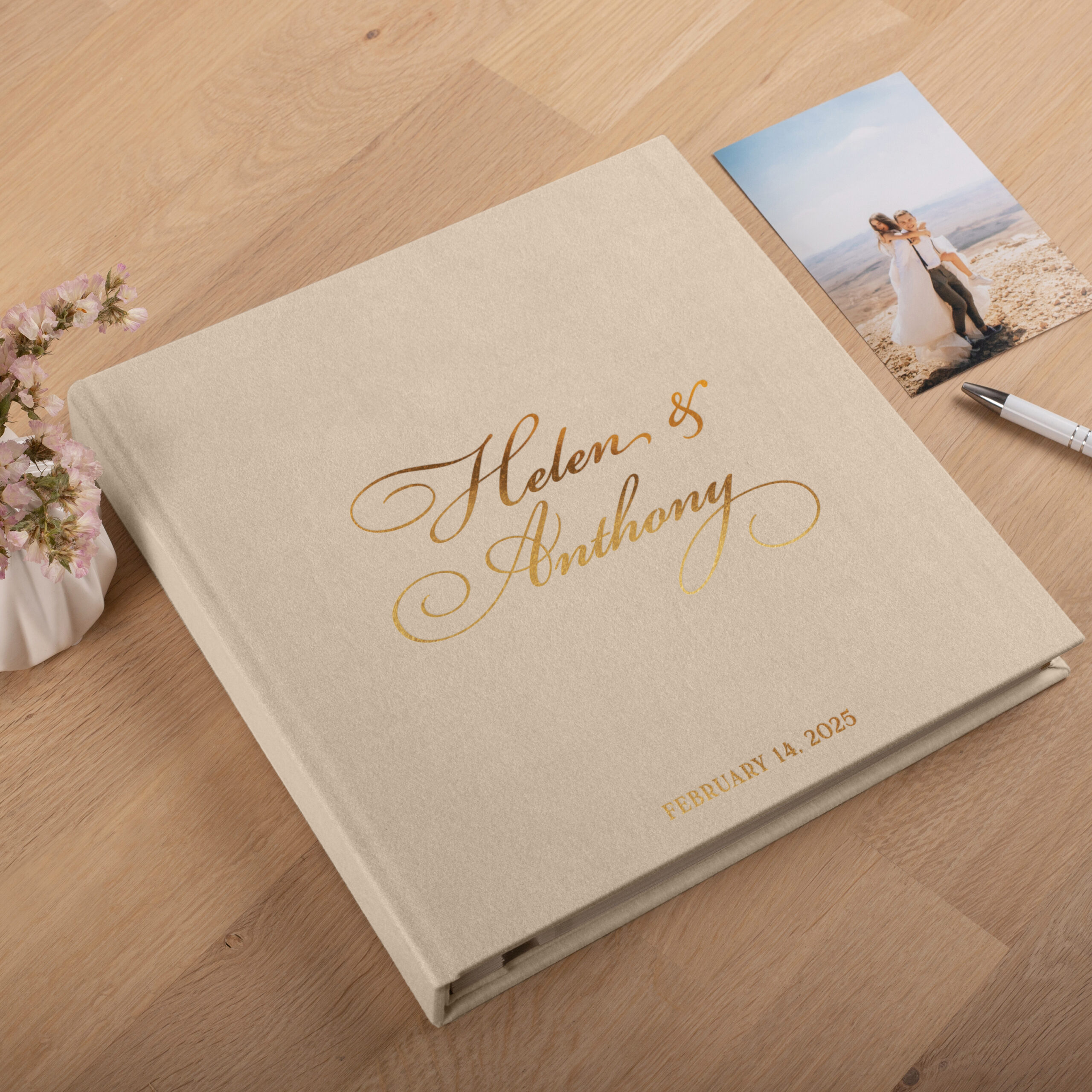 Velvet Self - Adhesive Wedding Photo Album