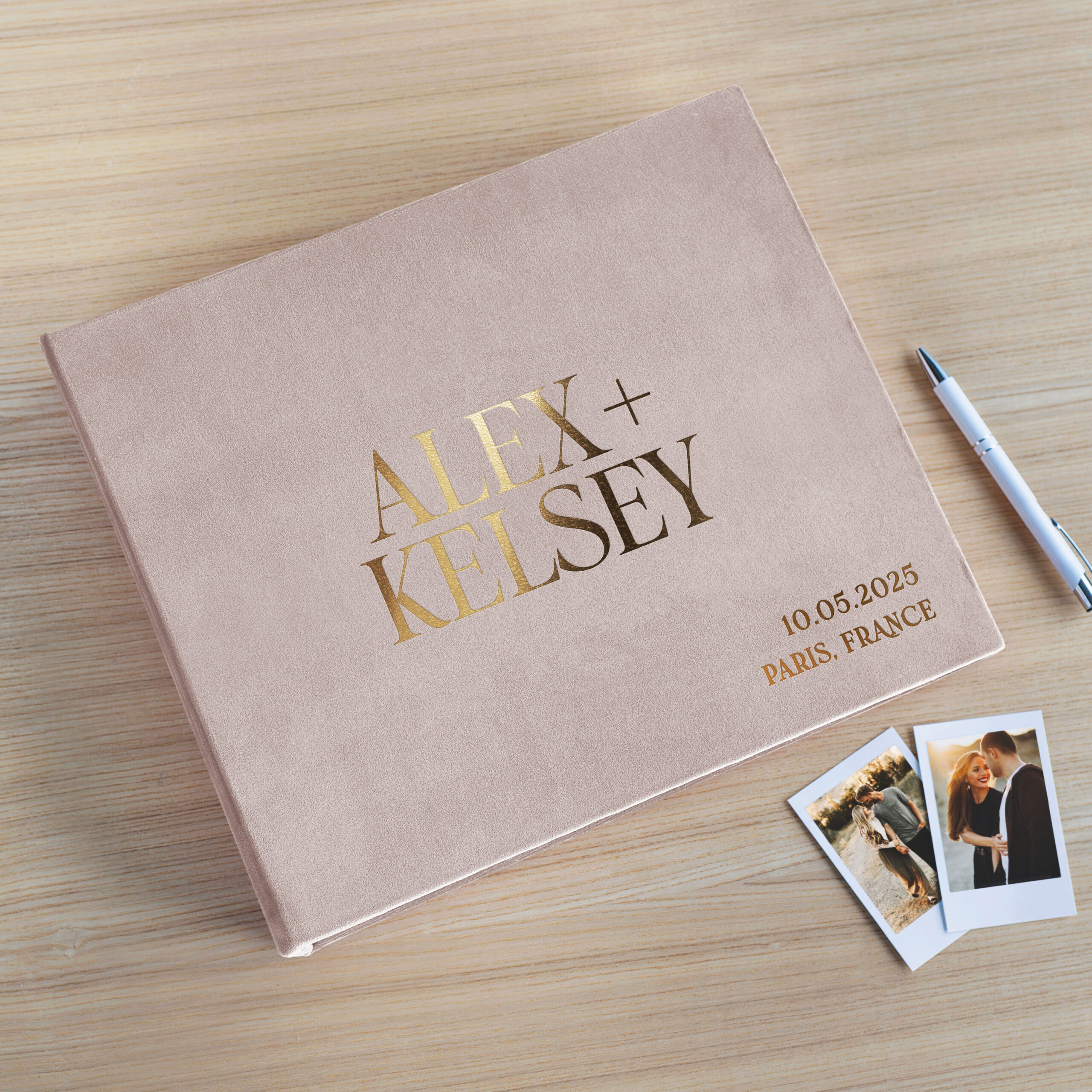 Wedding Guest Book With Photo Pockets