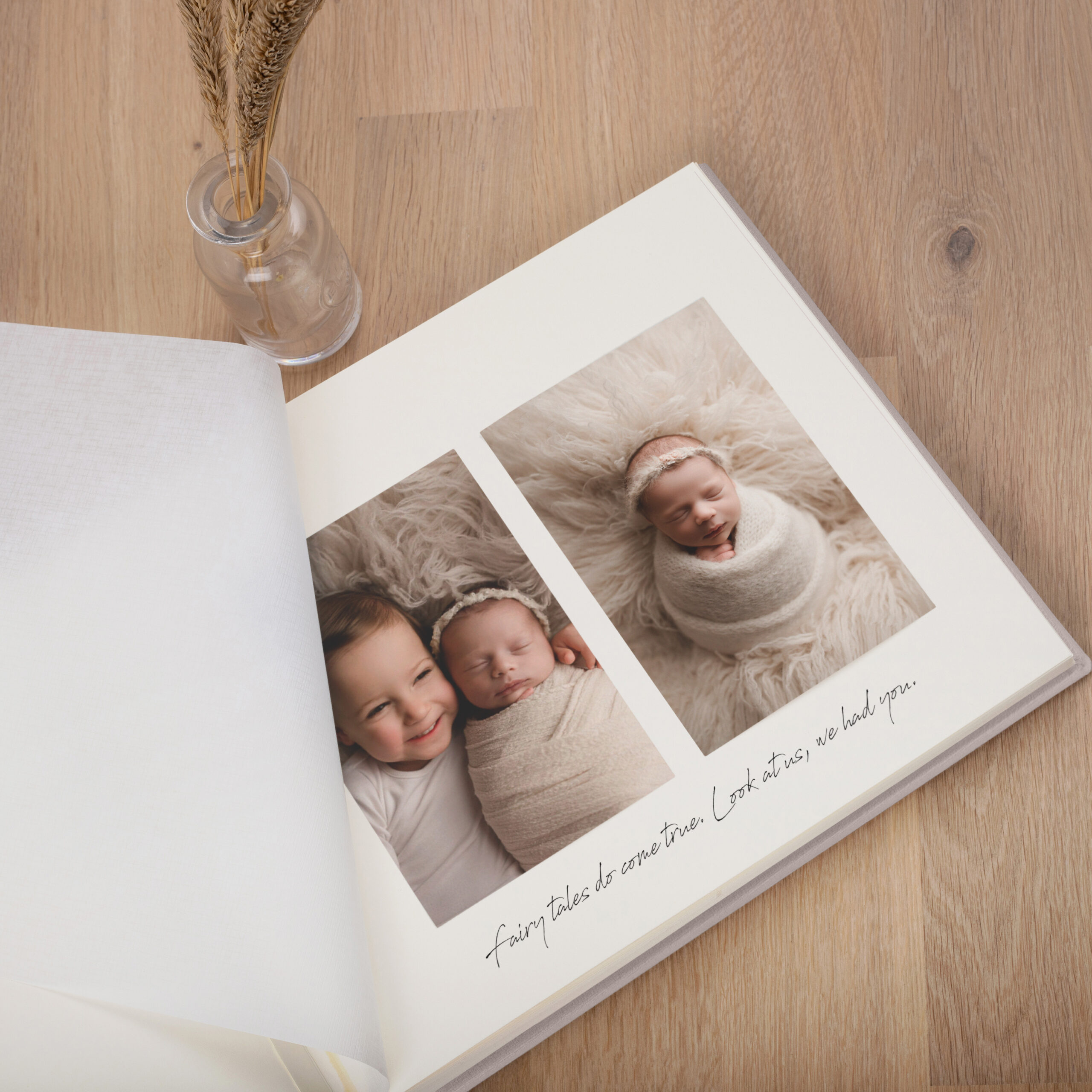 Baby Photo Album | Traditional Book Bound Baby Girl Memory Book - Image 2