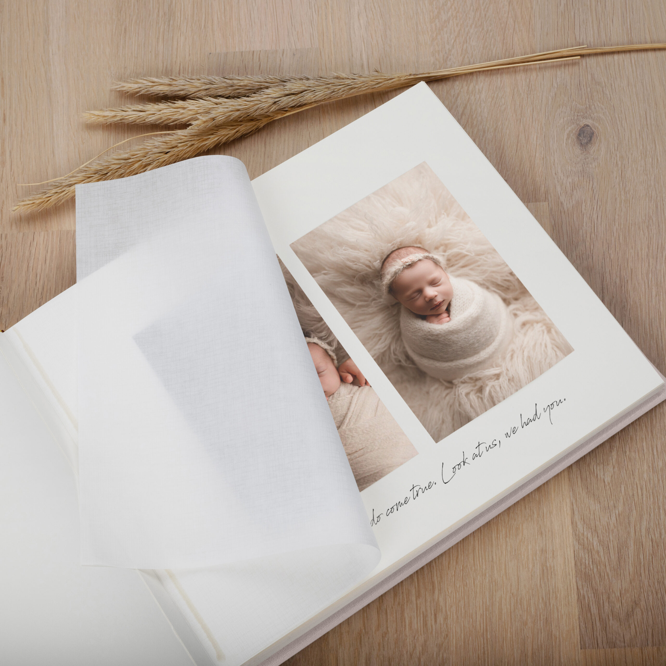 Baby Photo Album | Traditional Book Bound Baby Girl Memory Book - Image 5