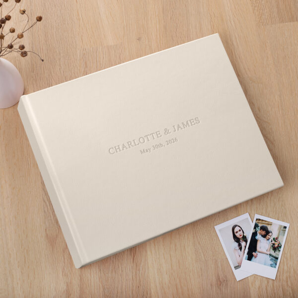 Wedding Guest Book | Blank or Printed Pages (Embossing)